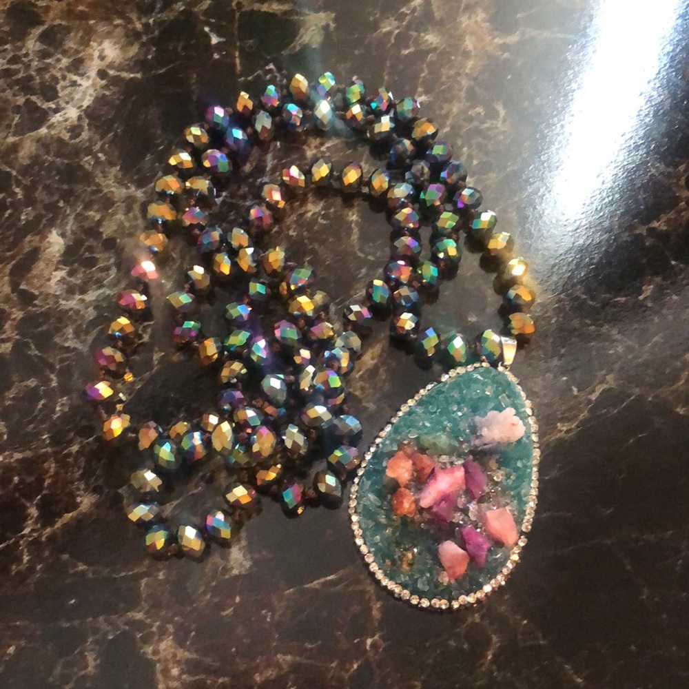 Long beaded necklace